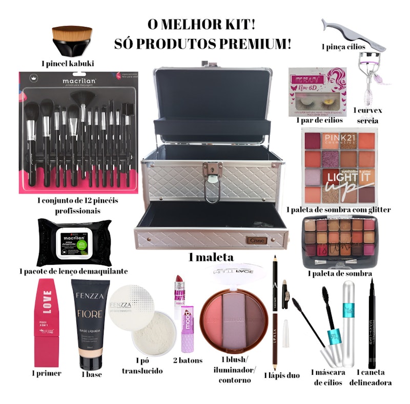 Kit Maleta de Maquiagem Completa Cisne 1