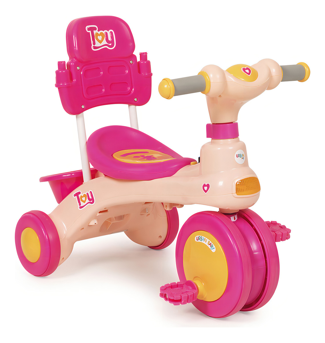 Triciclo Infantil Motoca Empurrador com Haste Removível Toy 1