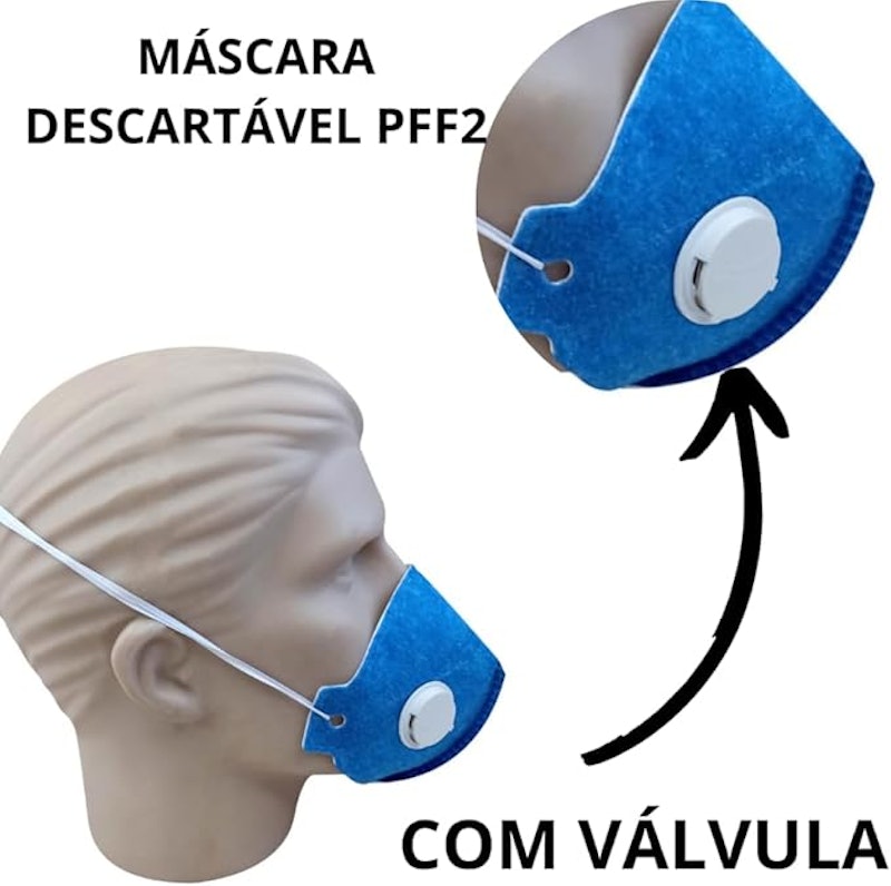Kit Máscara Respirador Pff2 com Válvula Descartável Ecoar Plastcor 3