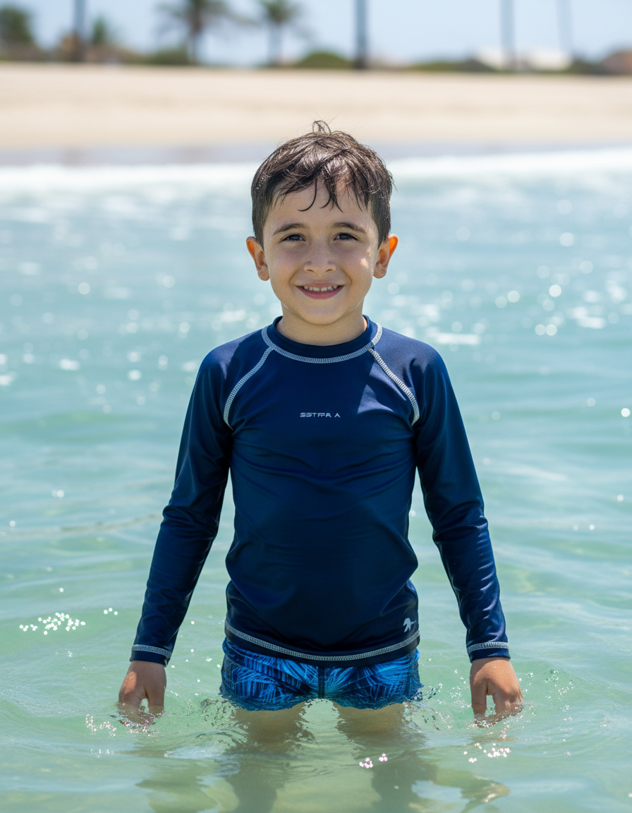 Conjunto Camiseta UV e Sunga Boxer Infantil 4