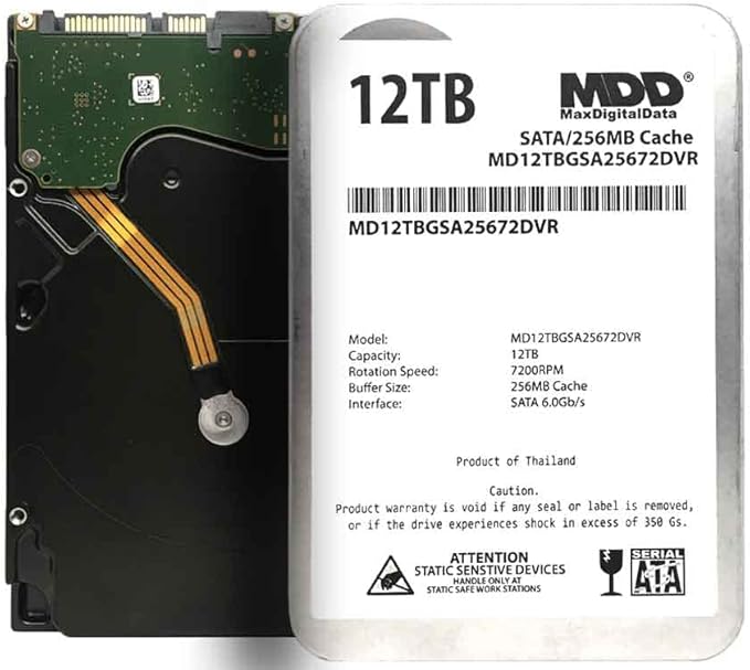 Disco Rígido Interno MDD 12 TB 7200 RPM 256 MB 1