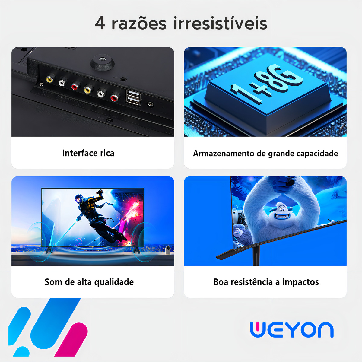 Smart Tv 32'' LED HD Weyon 4