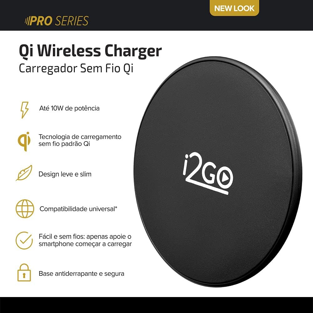 Carregador sem Fio Fast Charge i2GO 10 W Chumbo 2