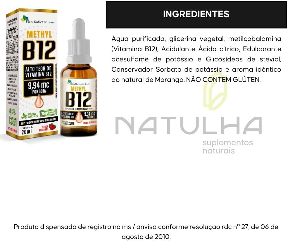 Metilcobalamina B12 Flora Nativa do Brasil 3