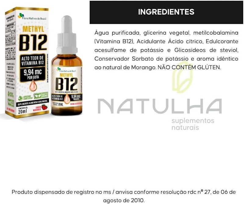 Metilcobalamina B12 Flora Nativa do Brasil 3