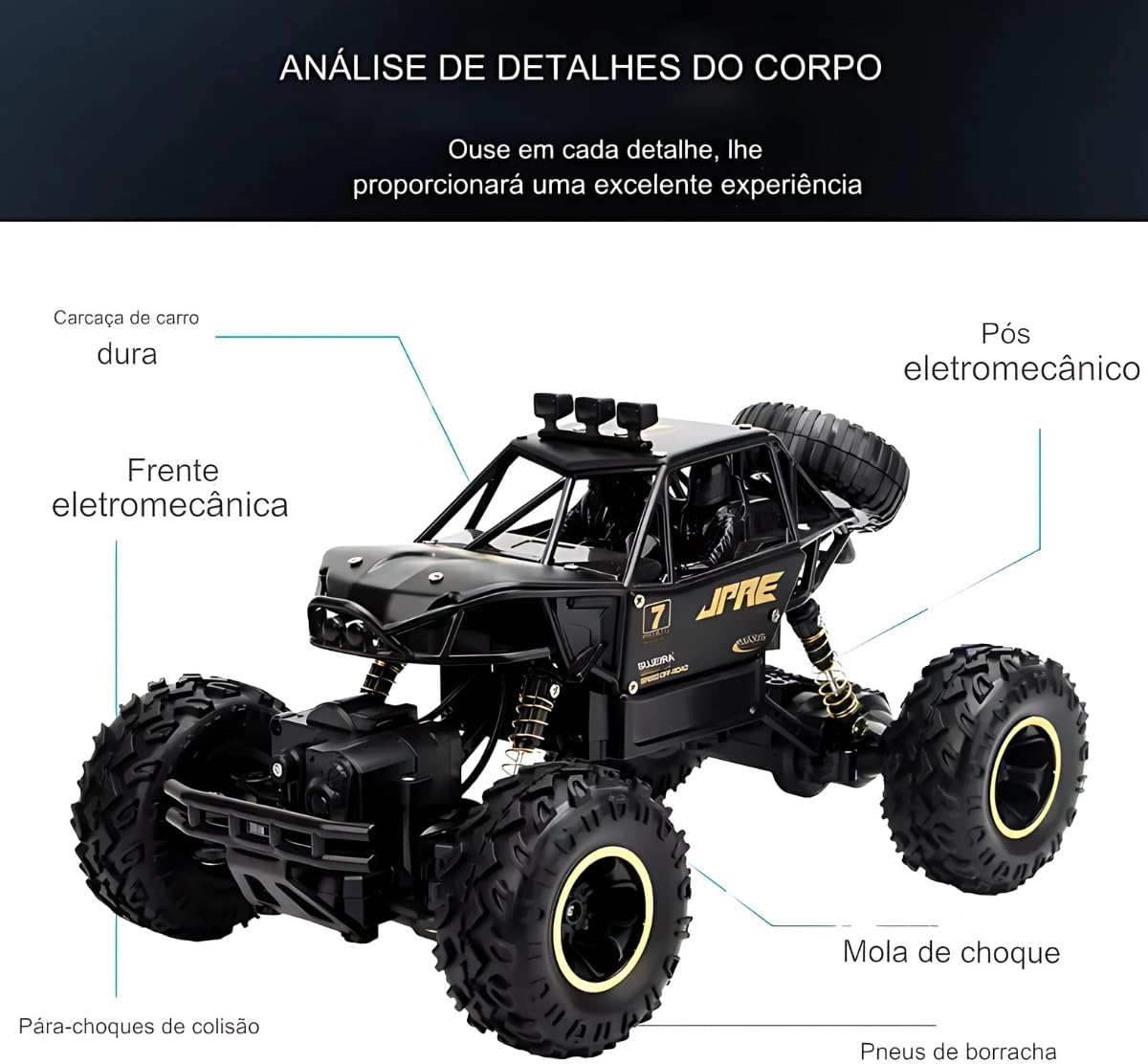 Carrinho de Controle Remoto 4x4 Bateria X-Plore 5
