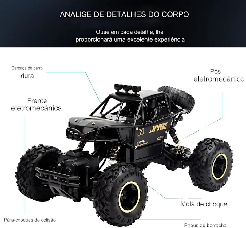 Carrinho de Controle Remoto 4x4 Bateria X-Plore 5
