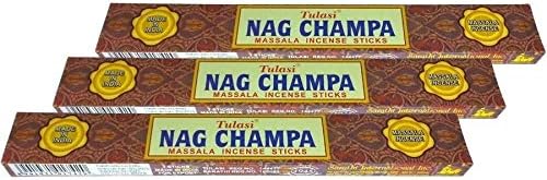 Incenso Massala Nag Champa Tulasi Kit com 3 cx 1