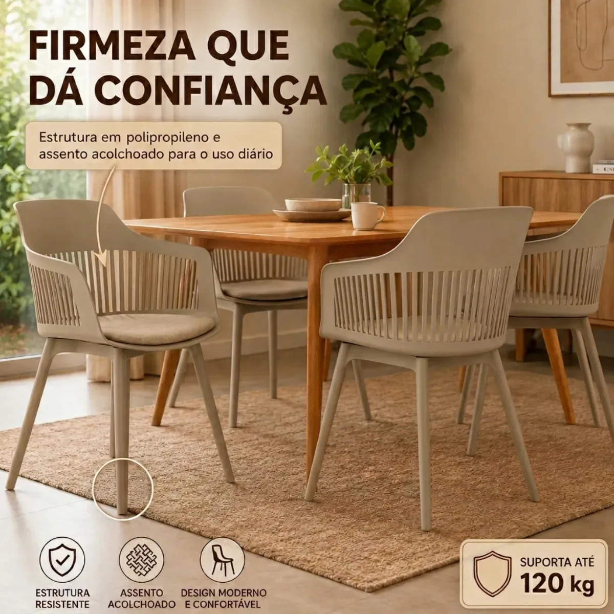 Cadeira Estofada de Jantar Marcela 3