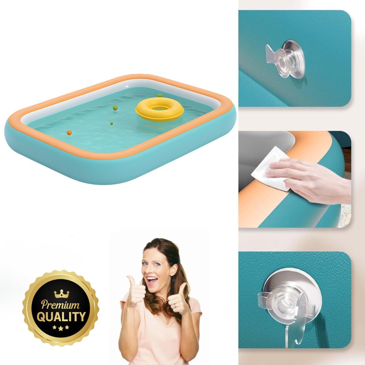 Piscina Inflável Infantil 220 L Kidino 3