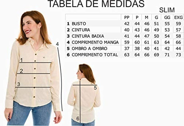 Camisa Social Feminina Olimpo Maquinetada Manga Longa Azul 3
