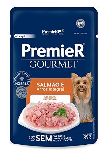Alimento PremieR Gourmet Cães Adultos Porte Pequeno Salmão e Arroz Integral 1