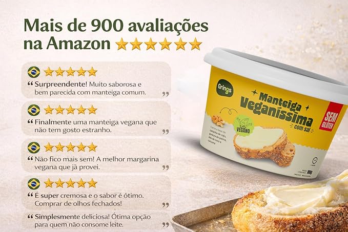 Manteiga Vegana sem Glúten 200 Gramas 3