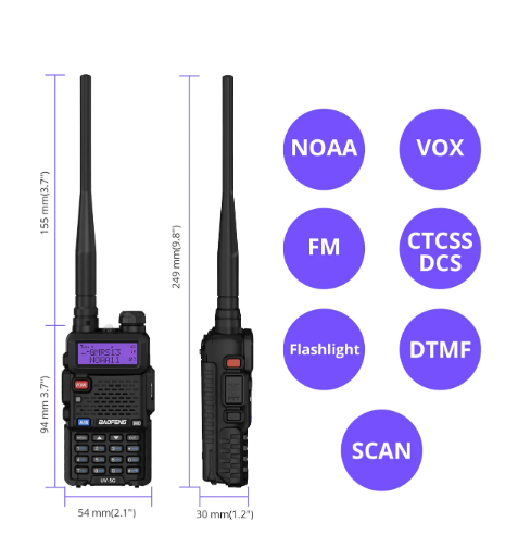 UV-5G 5W GMRS Radio 5