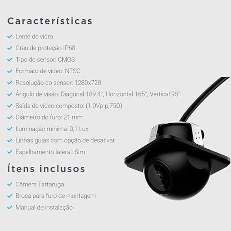 Câmera de Ré Universal Modelo Tartaruga 4
