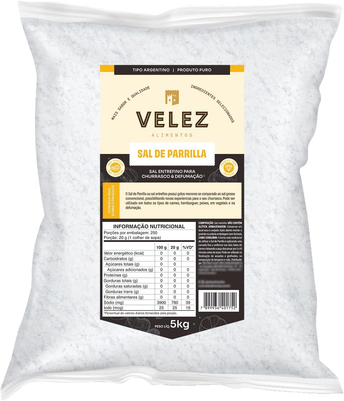 Sal de Parrilla para Churrasco Velez 1