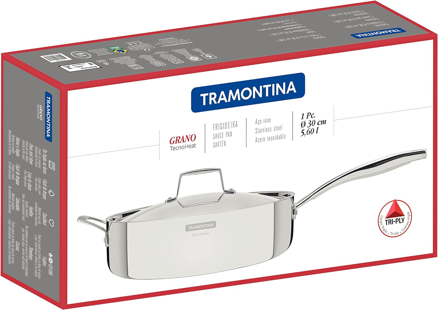 Frigideira Grano com Tampa 30 cm 5