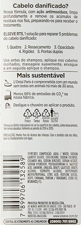 Reparação Total 5 Pré-Shampoo Reparador ELSEVE 3