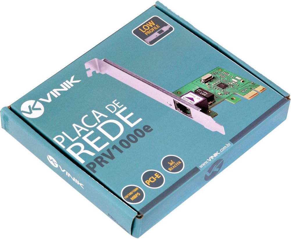 Placa de Rede 10/100/1000 PCI-E PVR100E com Suporte Low Profile 5