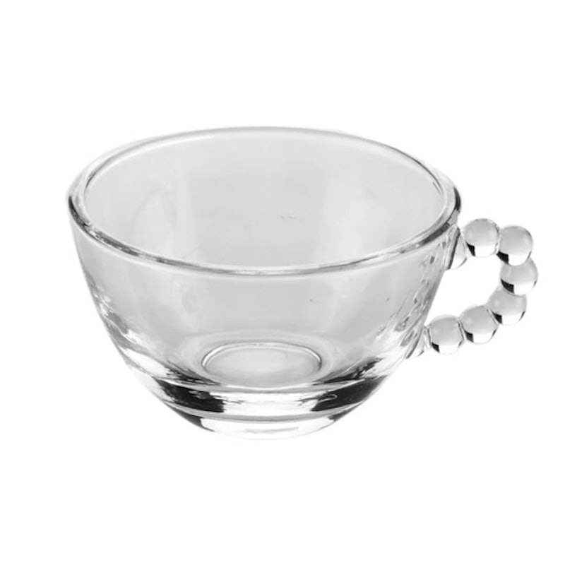 Conjunto 4 Xícaras de Chá de Cristal com Pires Pearl 4