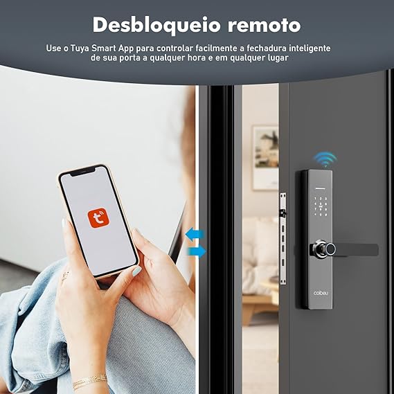 Fechadura Eletrônica Inteligente Digital Biométrica 2