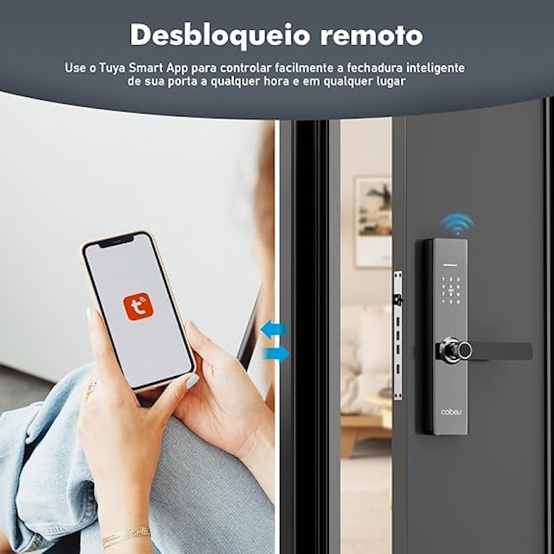 Fechadura Eletrônica Inteligente Digital Biométrica 2