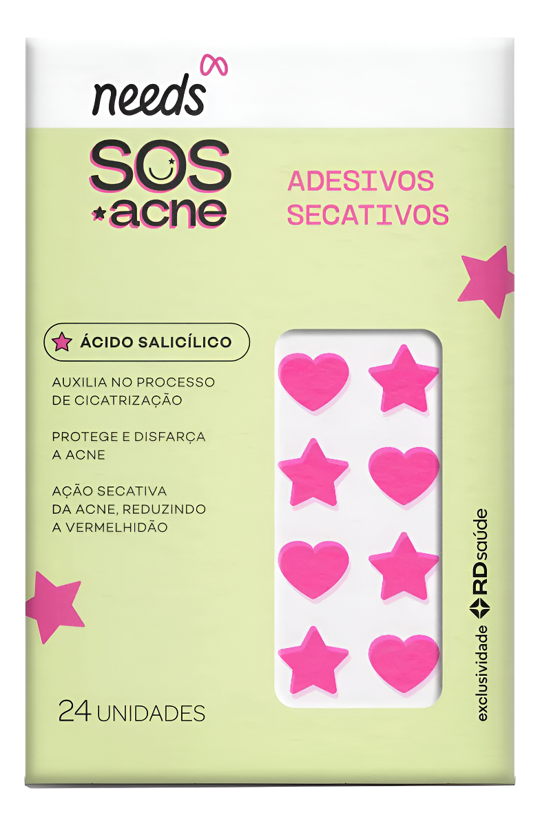 Adesivo Secativo para Acne Needs SOS Acne Ácido Salicílico 1