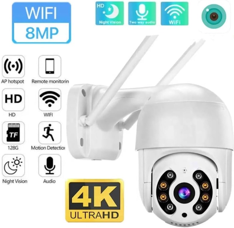 Câmera de Segurança Wi-Fi Externa IP A8 It Blue 2