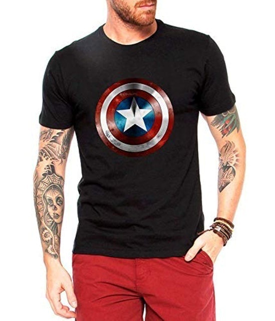 Camiseta Masculina Capitão América Escudo Camisa Vingadores 1