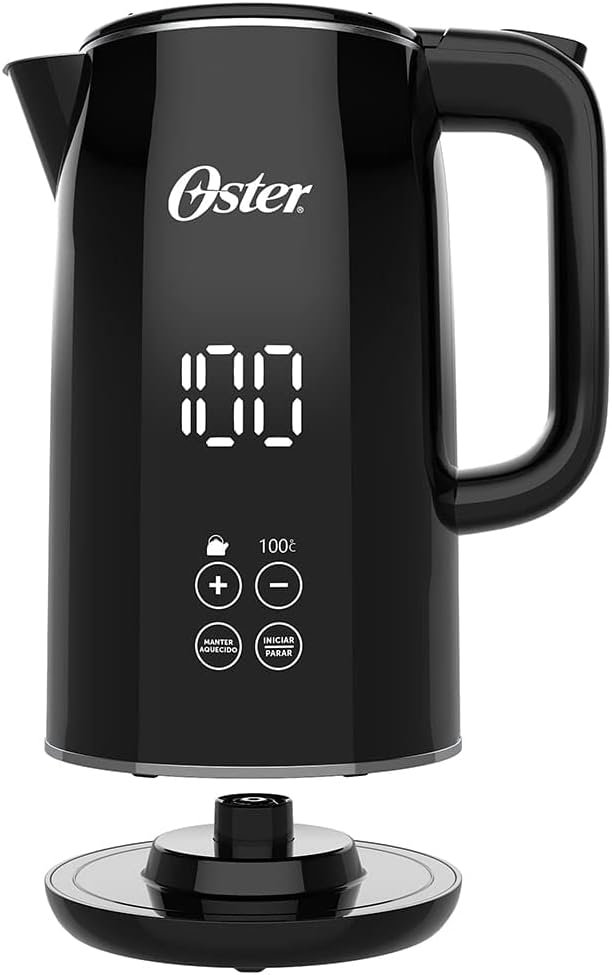 Chaleira Digital Oster Black 1,7 L com Controle de Temperatura 5