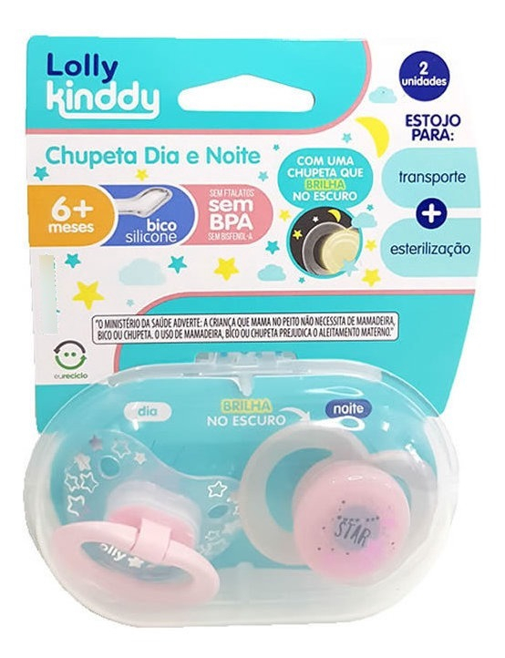 Chupeta Star Dia e Noite Silicone 6+ Meses 3