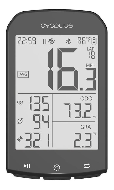 Ciclocomputador GPS sem Fio CYCPLUS M1 1