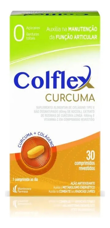 Colágeno Colflex Curcuma Tipo II Não Hidrolisado 1