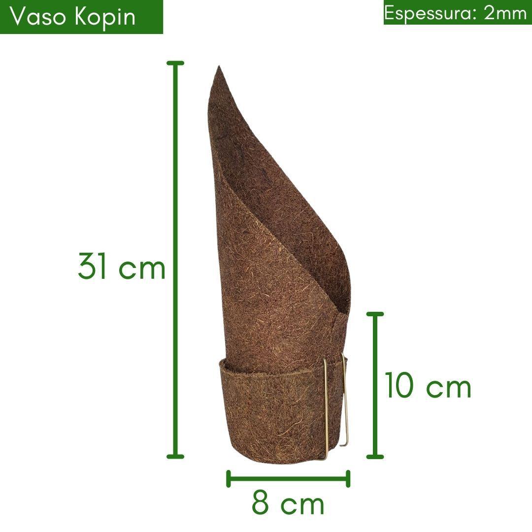 Kit 3 Vasos Fibra de Coco para Pendurar Orquídeas em Árvore 3