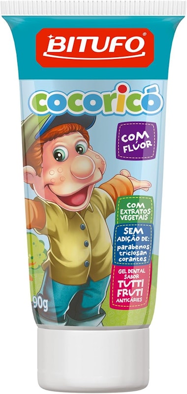 Bitufo Gel Dental Cocoricó com Flúor Sabor Tutti Frutti 1