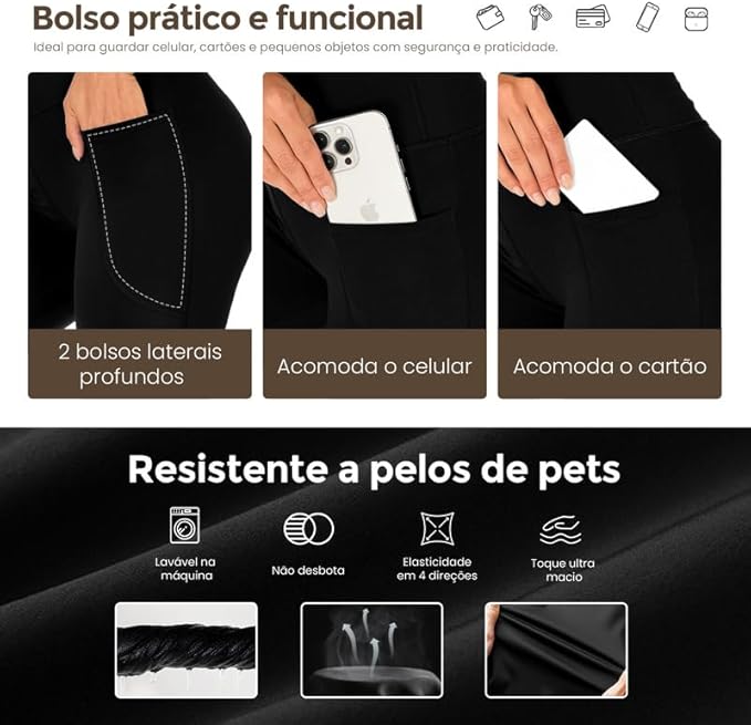 Calça Legging Feminina com Bolso 4