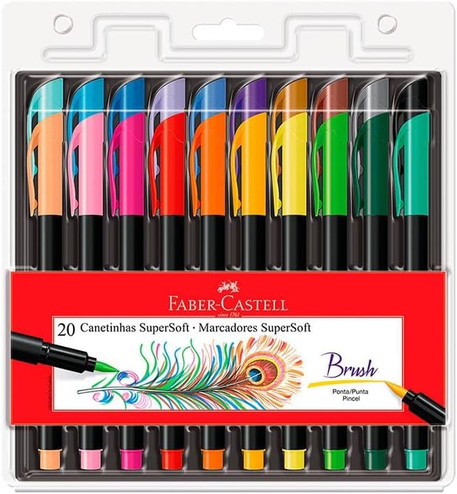Canetinha SuperSoft 20 Cores Faber-Castell 5