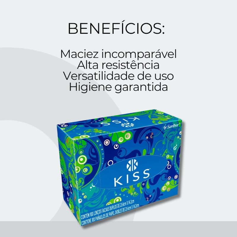Lenço de Papel Kiss Folha Dupla 5