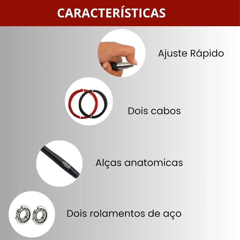 Corda de Pular Profissional com Rolamento 3