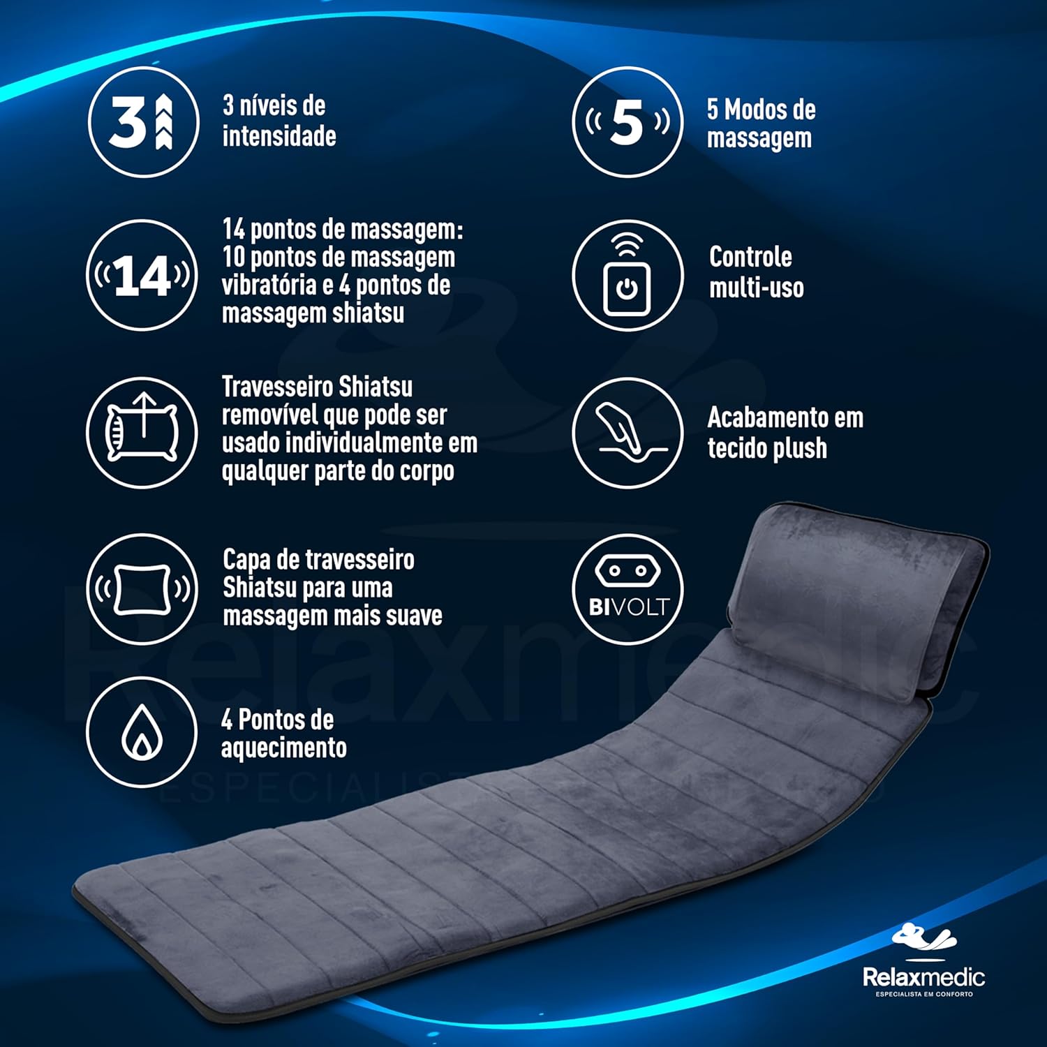 Esteira Massageadora Pillow Top RelaxMedic 4