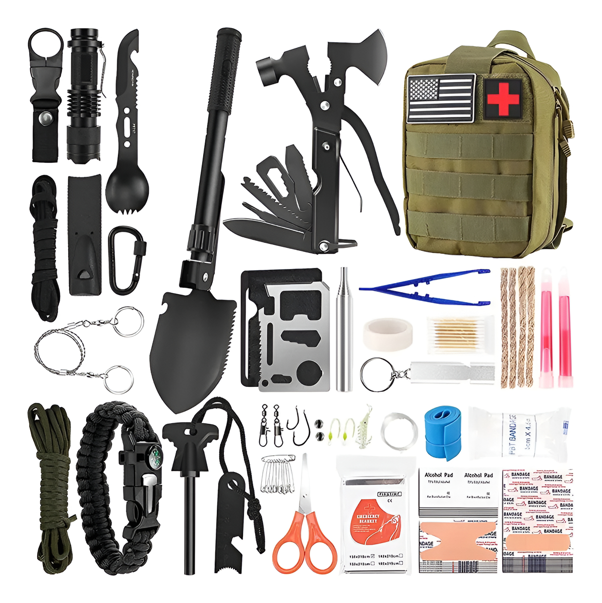 Kit de Sobrevivência Primeiros Socorros Emergência Trekking 1