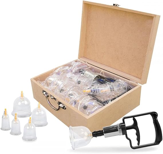 Kit com 12 Ventosas de Acrílico e Aplicador para Ventosaterapia Chinesa 1