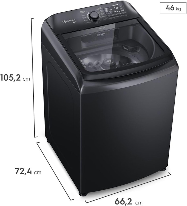 Máquina de Lavar Electrolux 18 Kg Preta Expert 5