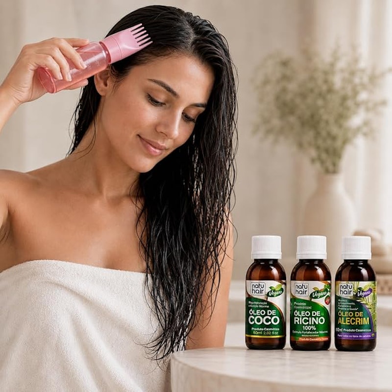 Kit Terapia Capilar Natuhair Óleo de Coco + Rícino + Alecrim 60 ml 2