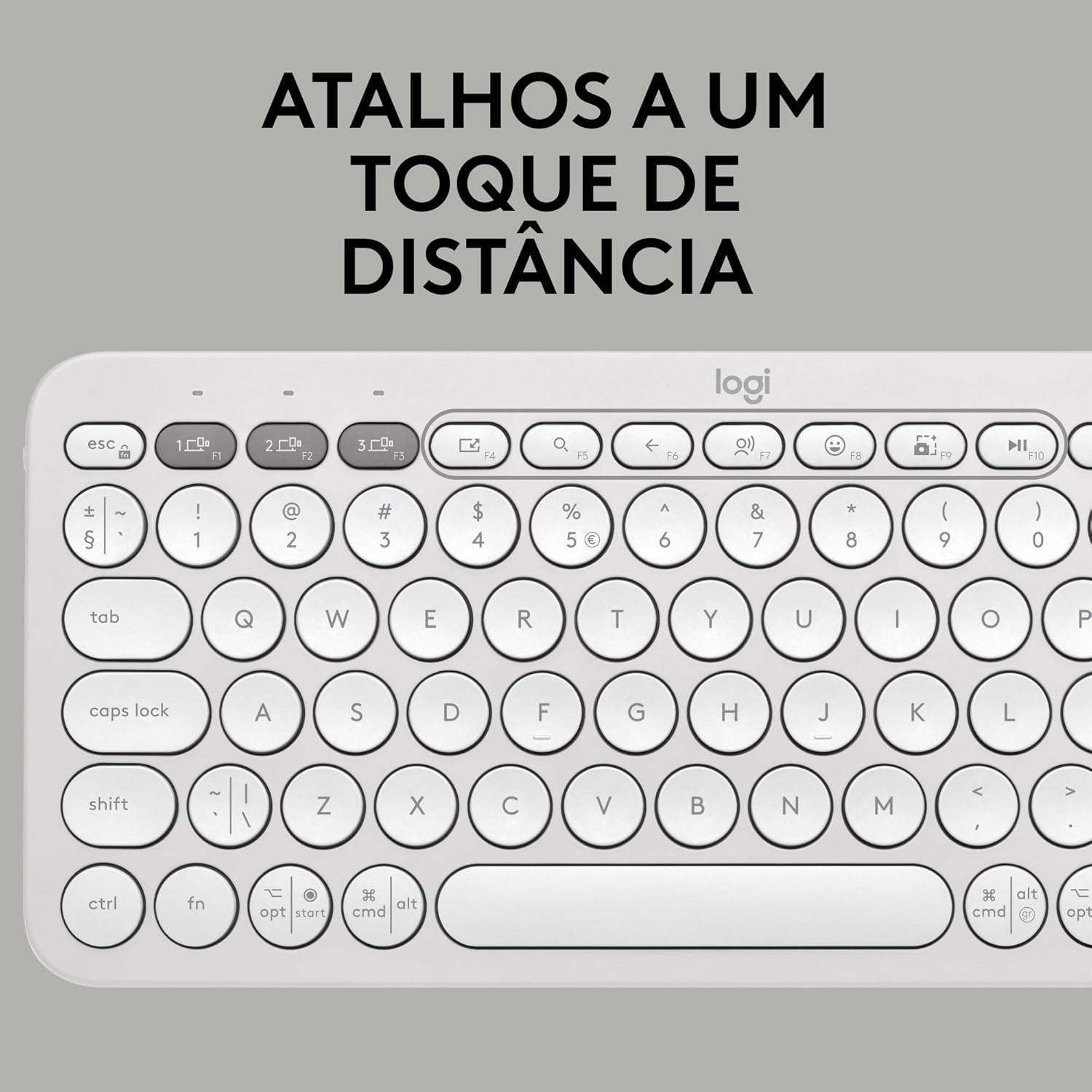 Teclado sem fio Logitech Pebble Keys 2 K380s 4