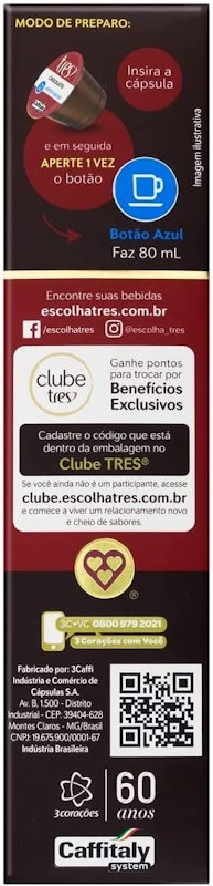 Cápsula Chocolatto TRES 3 Corações 5