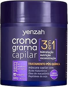 Máscara Yenzah Cronograma Capilar 3 em 1 Pós-Química 1