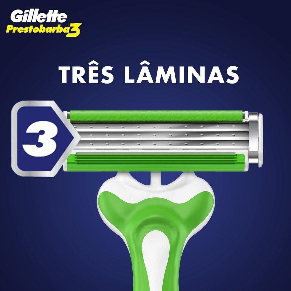 Aparelho de Barbear Descartável Gillette Prestobarba3 Sensitive 5