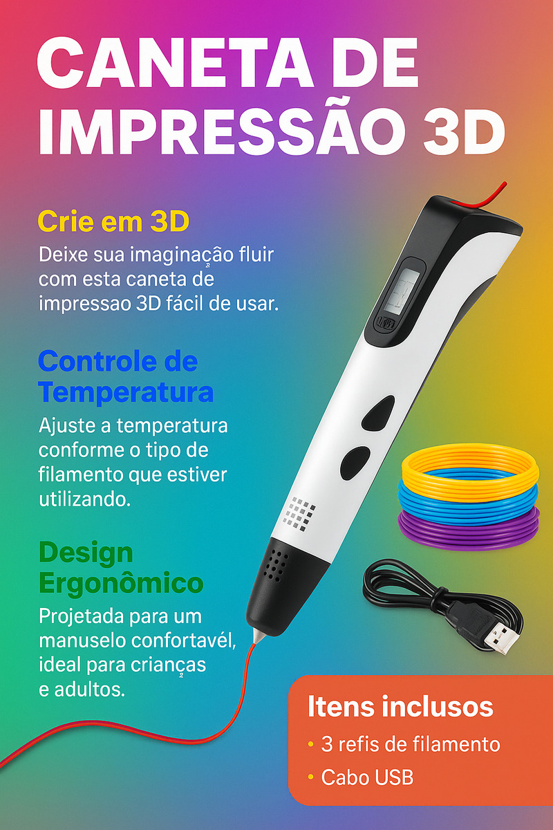 Caneta 3D Impressora Profissional 5
