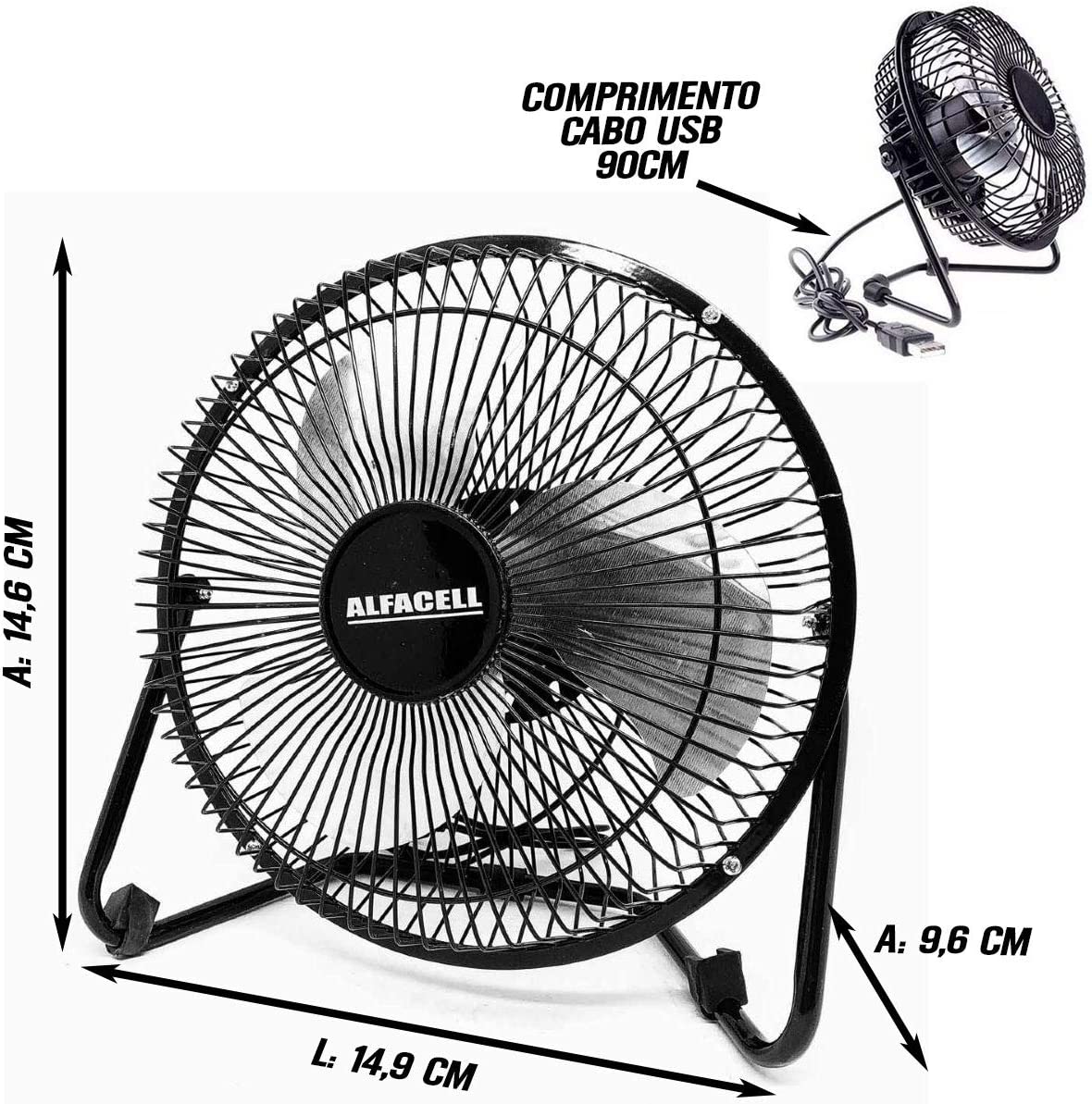 Ventilador de Mesa Mine 4 com Suporte 2